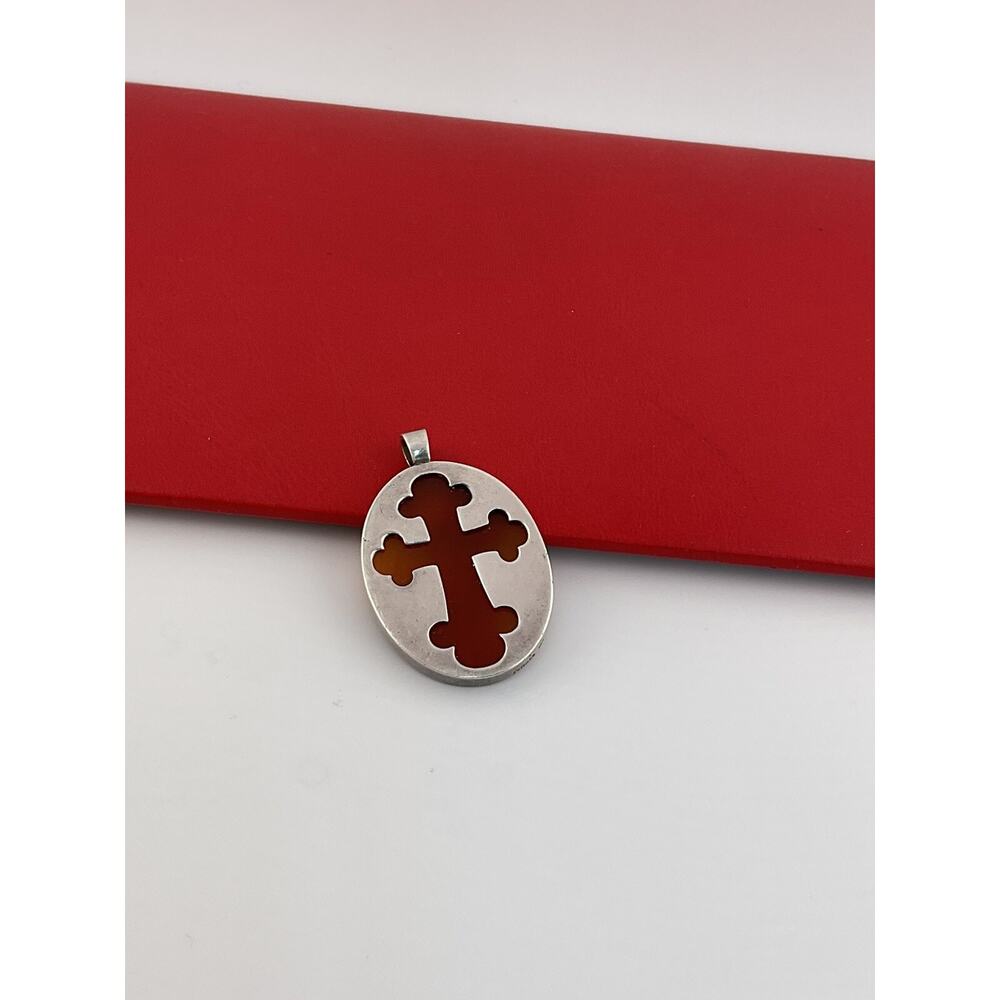 Israeli 925 Sterling silver cross pendant - Picture 11 of 12